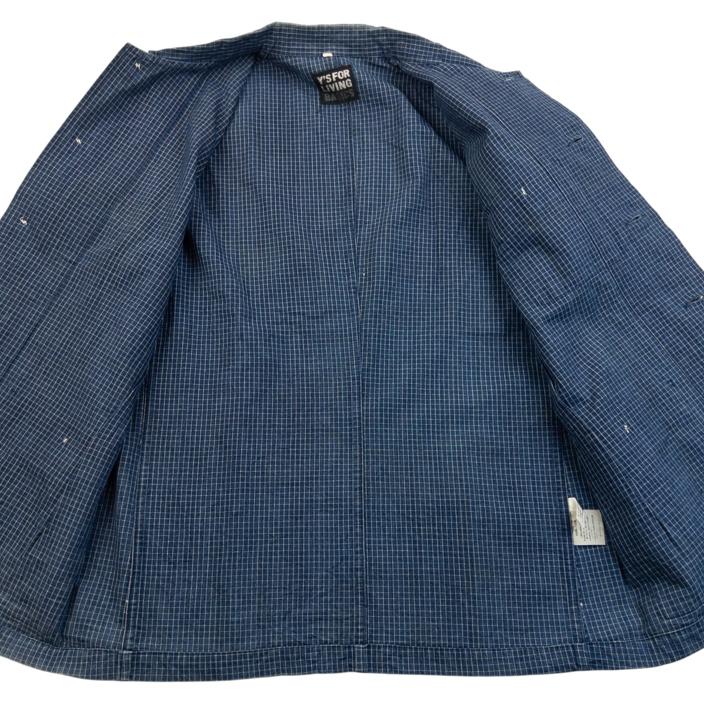 Vintage 90s Yohji Yamamoto Checkered Denim Jacket Size S