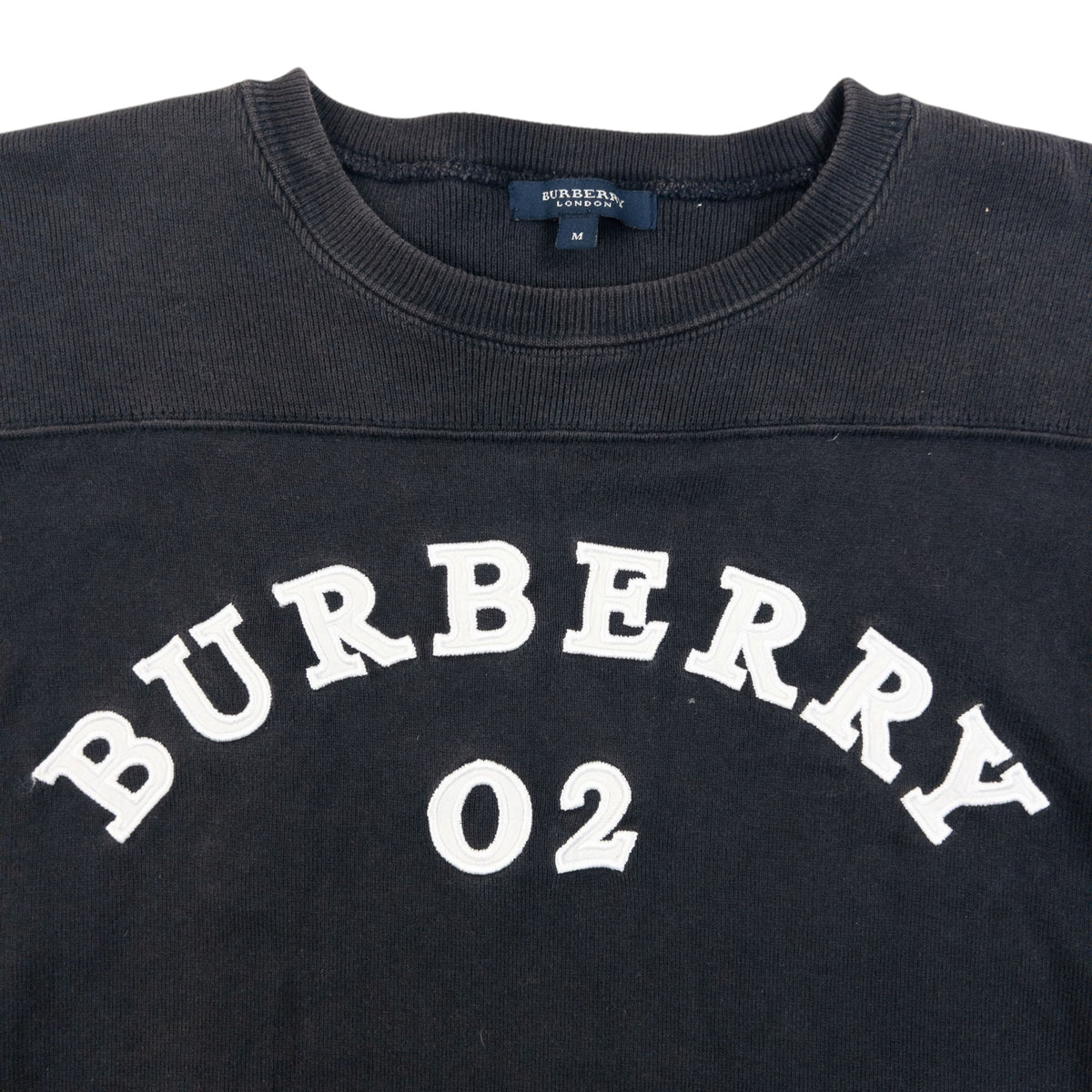 Vintage 2000s Burberry Embroidered 02 Sweatshirt in navy (cotton), photo 3