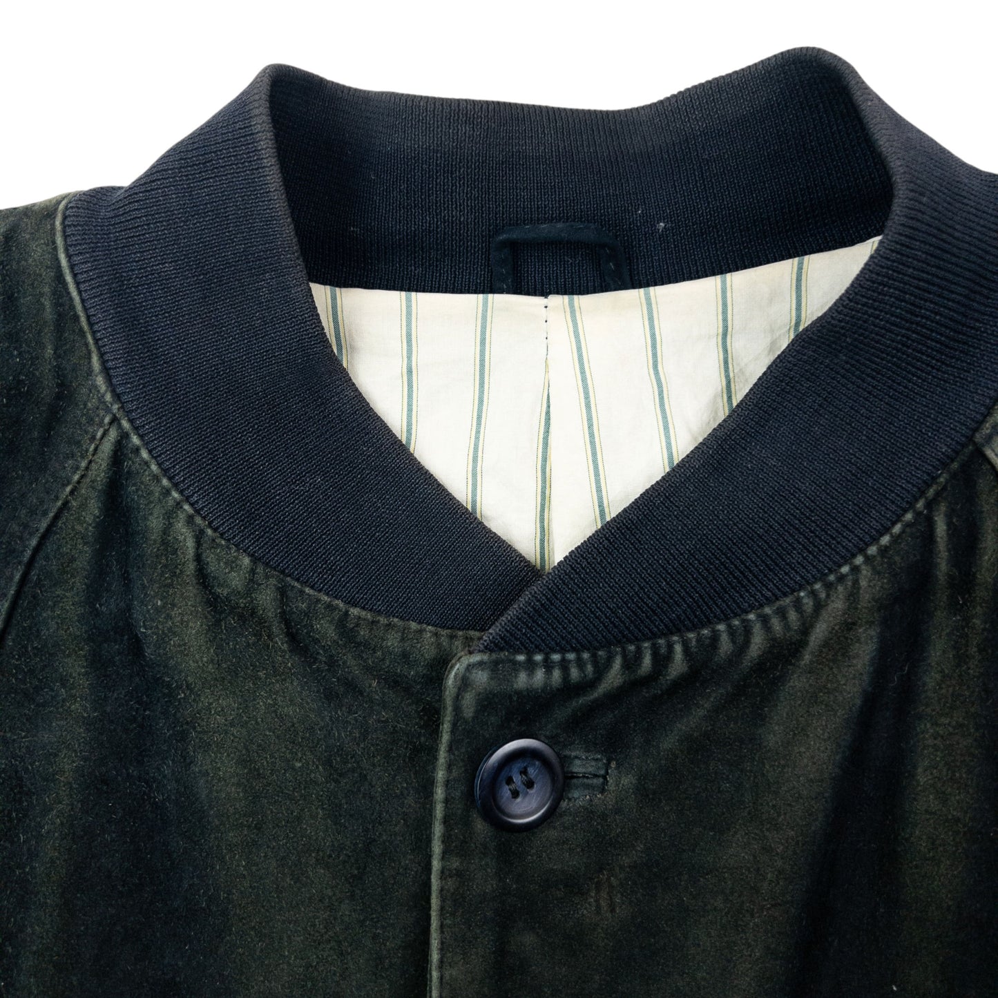 Vintage 90s Hugo Boss Button Up Suede Bomber Jacket Size XL