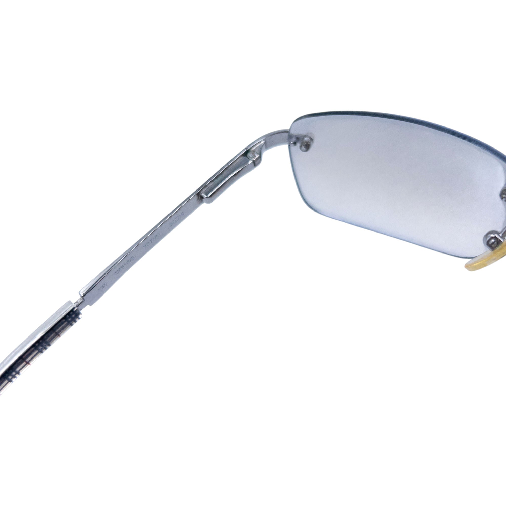 Vintage Burberry Nova Check Rimless Sunglasses