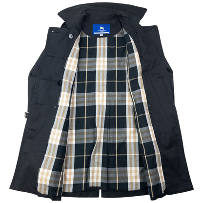 Vintage 2000s Burberry Blue Label Nova Check Lined Trench Jacket Womens Size M