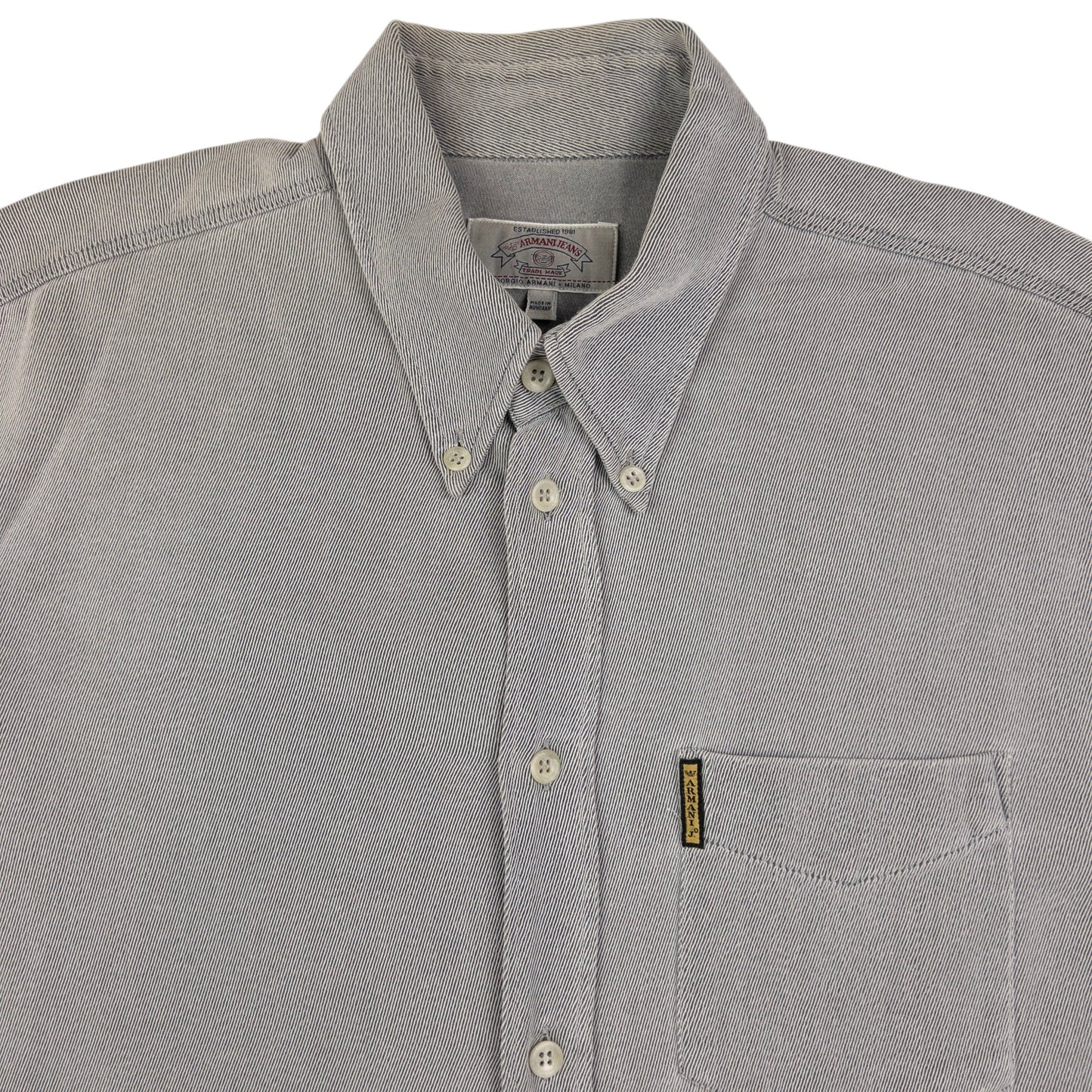 Vintage Armani Jeans Long Sleeve Button Up Shirt Size L