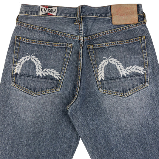Vintage Evisu Double Wheat Gull Japanese Denim Jeans Size W29