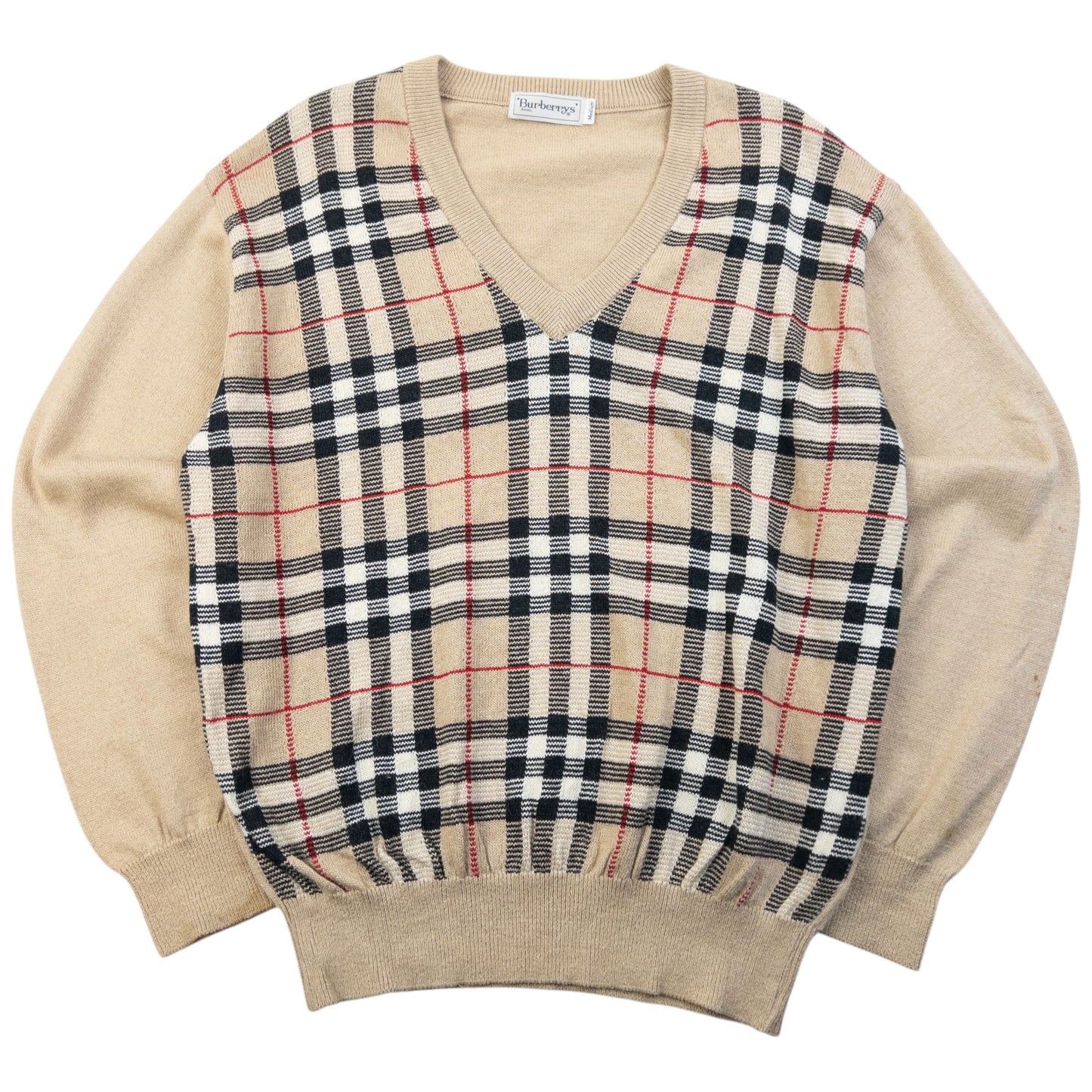 Vintage 90s Burberry Nova Check Jumper Size M