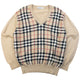 Vintage 90s Burberry Nova Check Jumper Size M