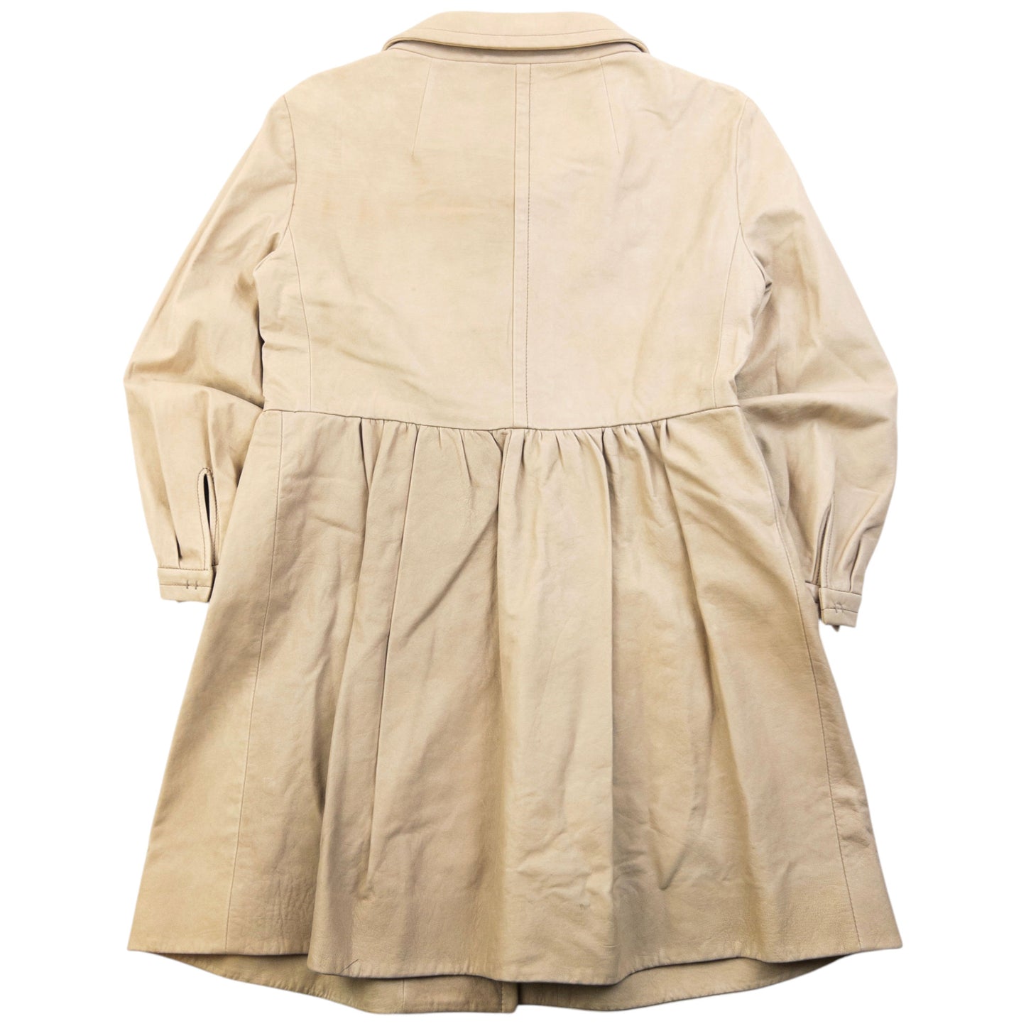 Vintage 2010 Miu Miu Leather Trench Jacket Womens Size S