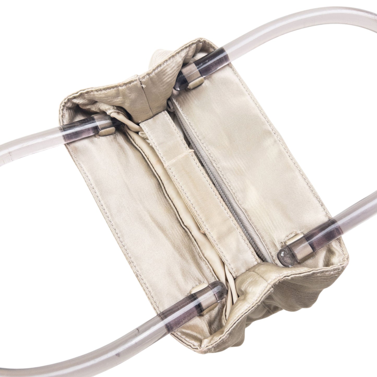 Vintage 2000s Prada Clear Handle Handbag