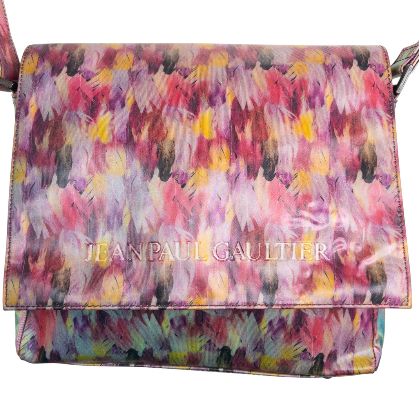 Vintage Jean Paul Gaultier Holographic Feather Shoulder Bag