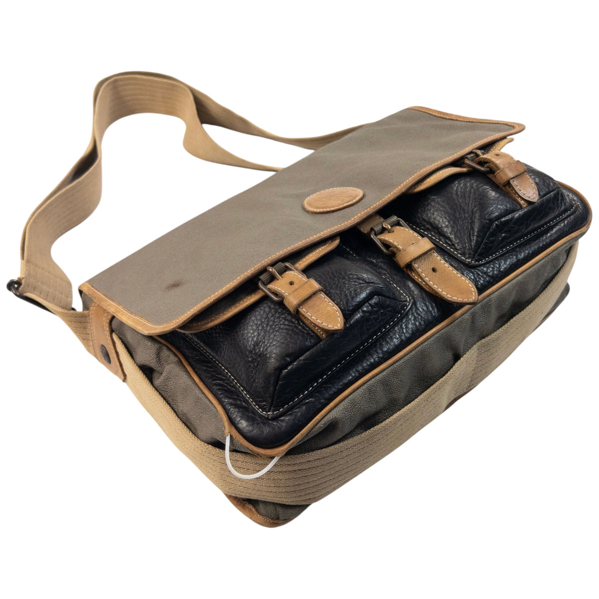 Vintage 80s CP Company Leather Messenger Crossbody Bag