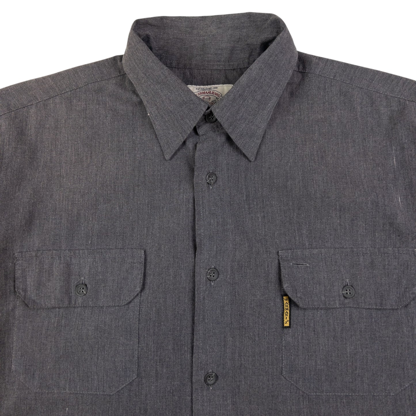 Vintage Armani Jeans Long Sleeve Button Up Shirt Size L