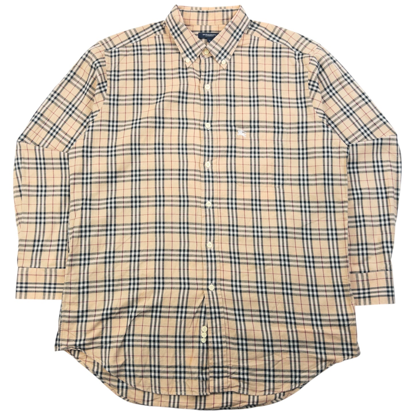 Vintage 2000s Burberry Nova Check Long Sleeve Button Up Shirt Size L