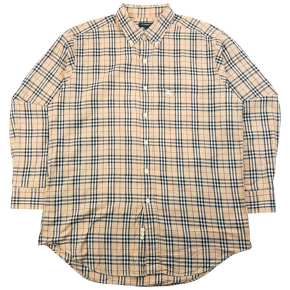 Vintage 2000s Burberry Nova Check Long Sleeve Button Up Shirt Size L