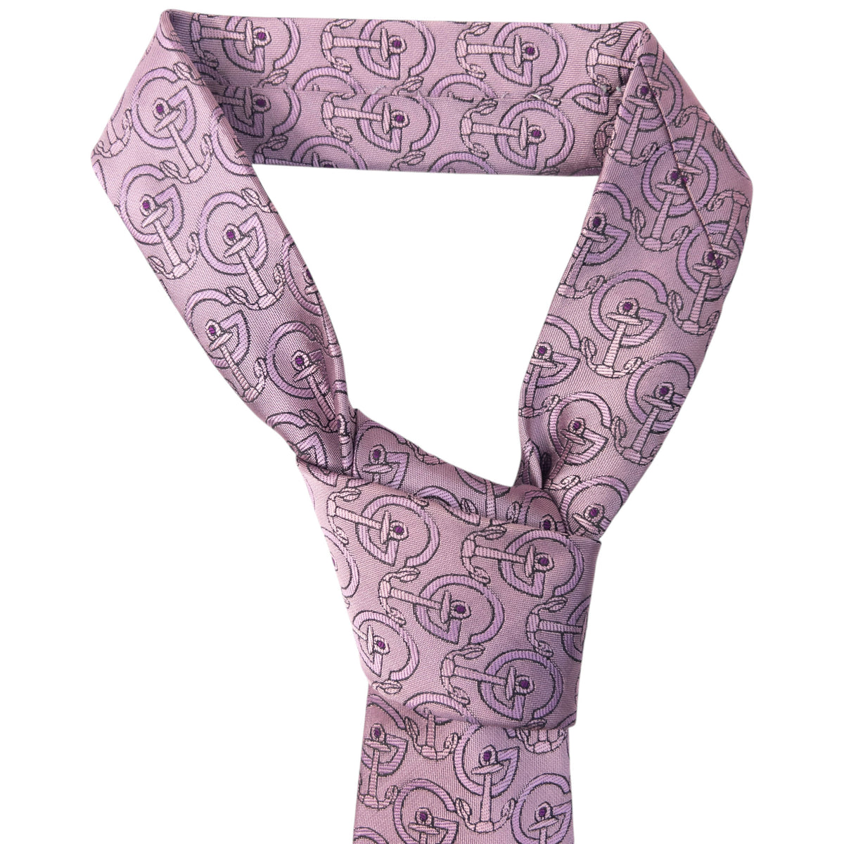 Vintage 2000s Gucci Monogram Anchor Silk Tie