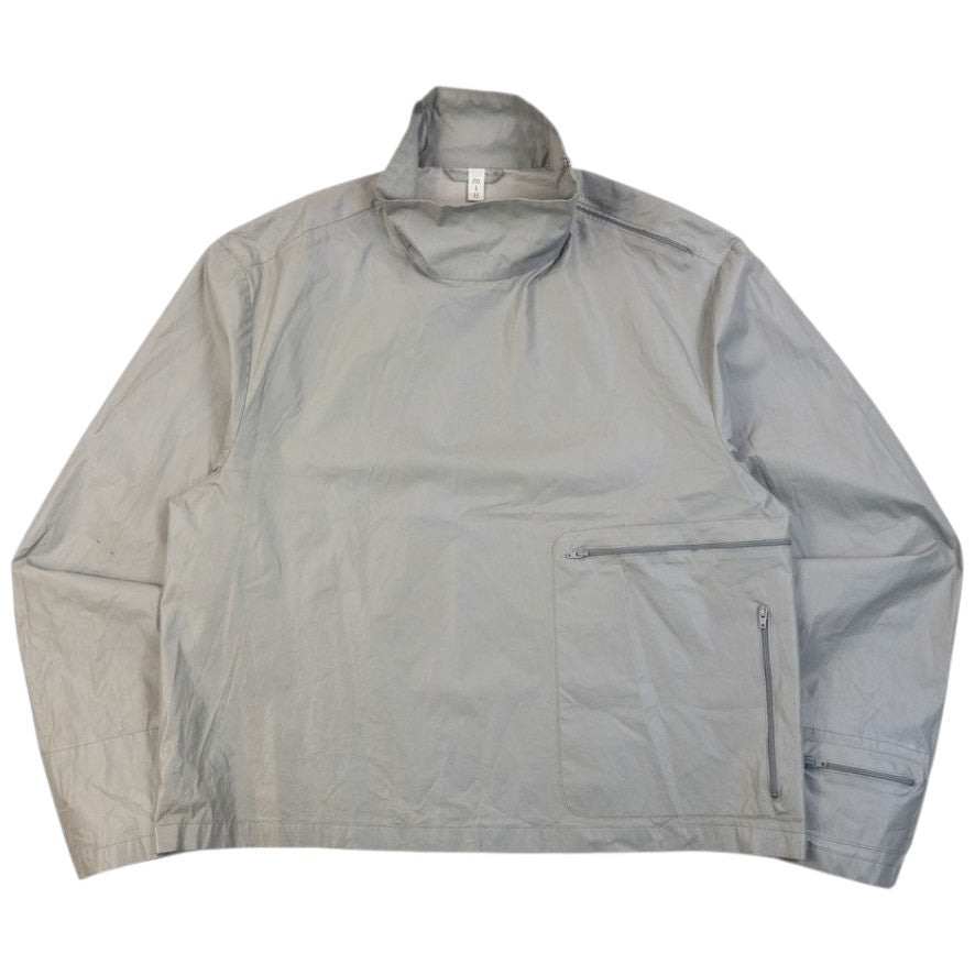 Vintage 1999 Miu Miu Asymmetric Q Zip Jacket in grey, multi zip pockets