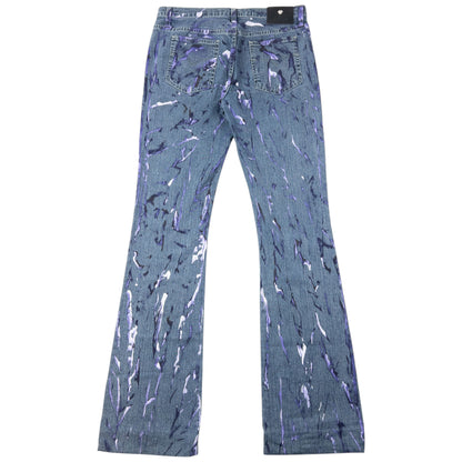 Vintage 2000s Versace Jeans Couture Painted Denim Jeans Womens Size W30