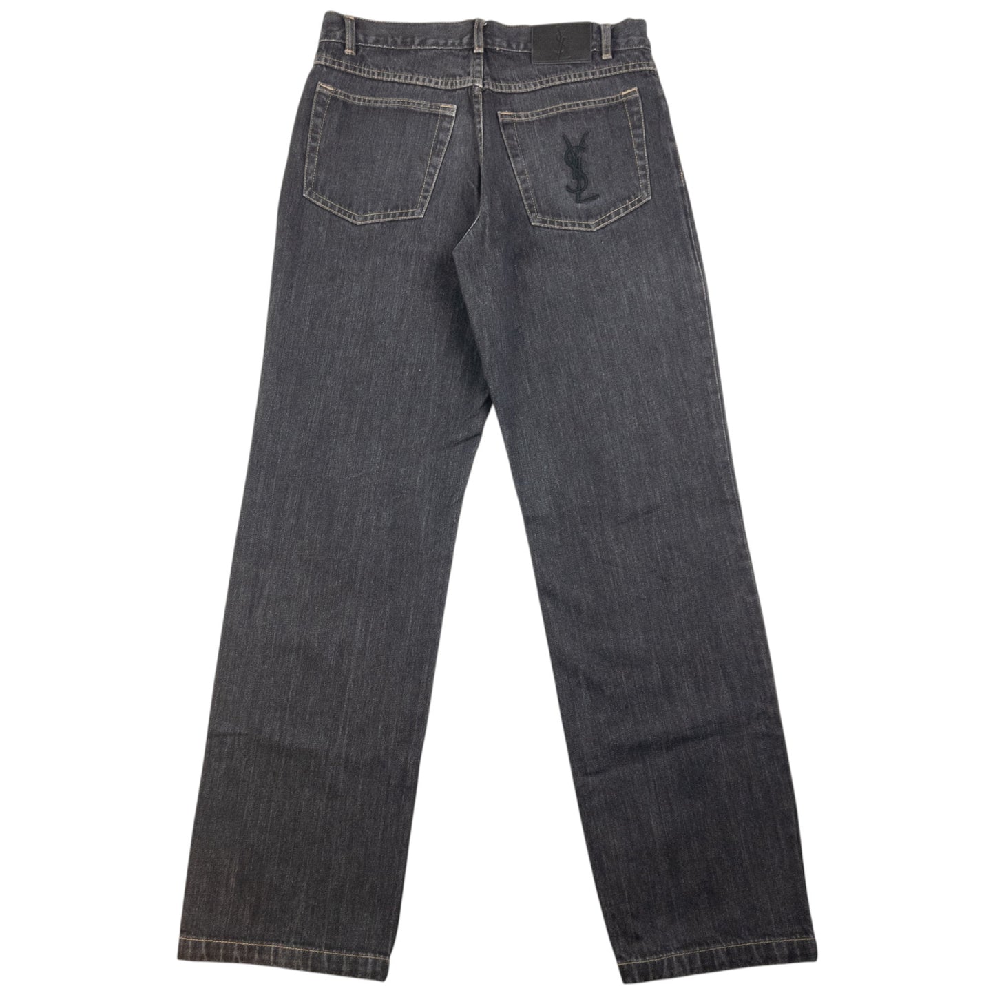 Vintage YSL Yves Saint Laurent Embroidered Denim Jeans Size W30