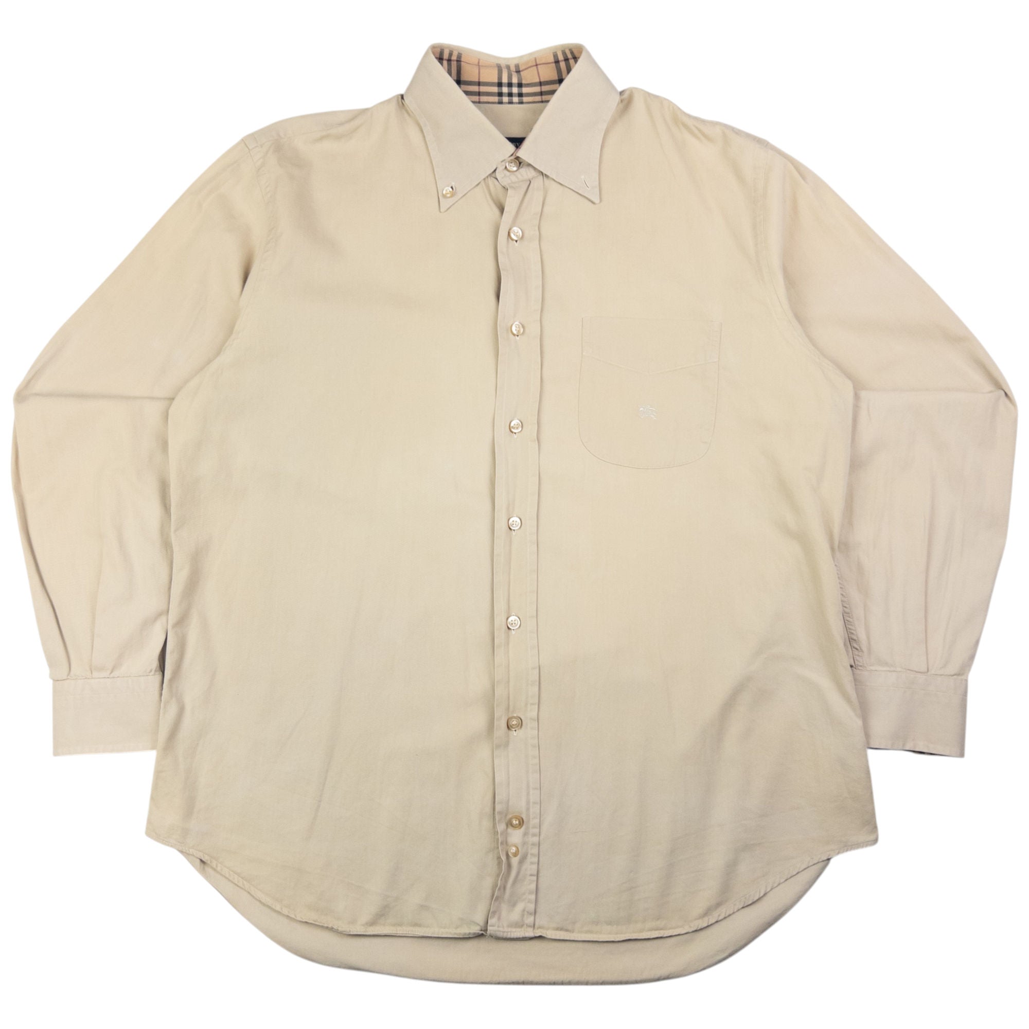 Vintage Burberry Long Sleeve Button Up Shirt Size XL