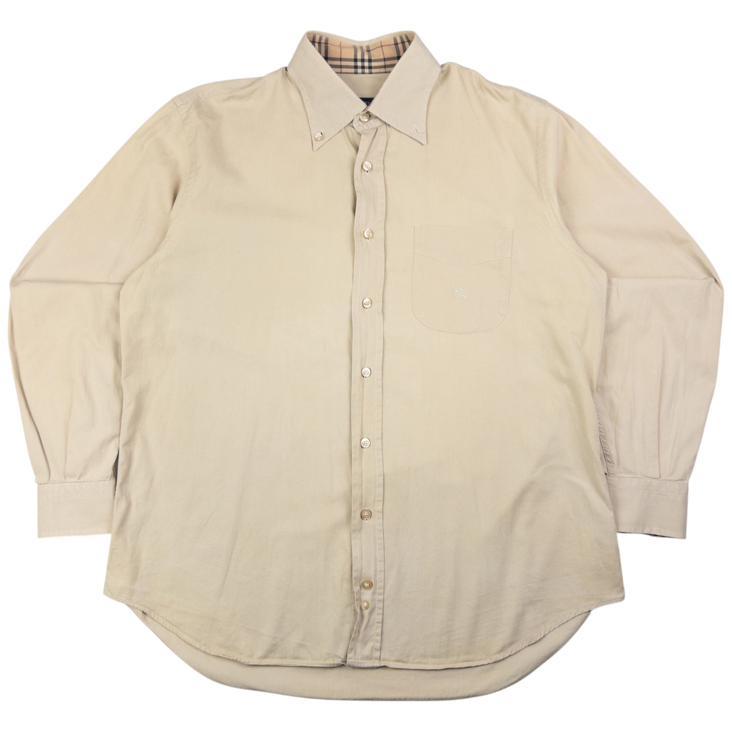 Vintage Burberry Long Sleeve Button Up Shirt Size XL