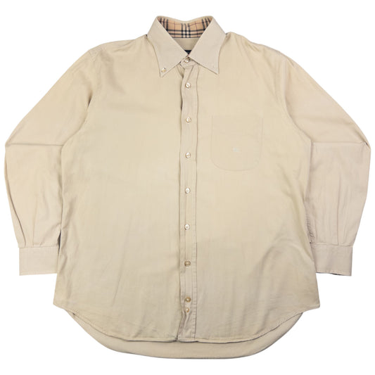 Vintage Burberry Long Sleeve Button Up Shirt Size XL