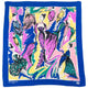Vintage 90s Balenciaga Paris Musees Illustrated Silk Scarf