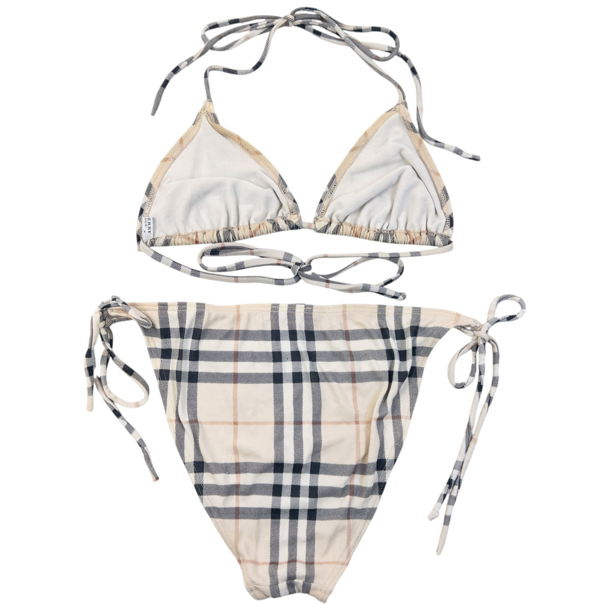 Vintage 2000s Burberry Nova Check Bikini Set Womens Size M