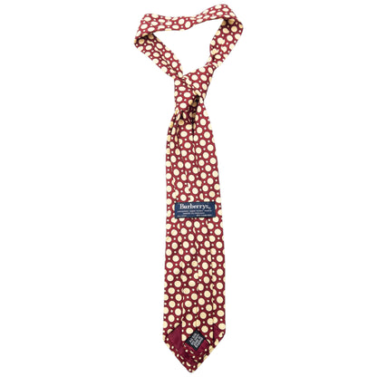 Vintage 90s Burberry Polka Dot Silk Tie