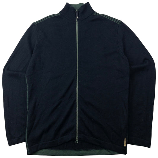 Vintage 2000s Armani Jeans Zip Up Wool Jumper Size M