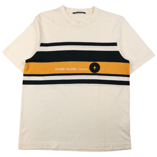 Vintage Stone Island Denims Striped T Shirt Size M