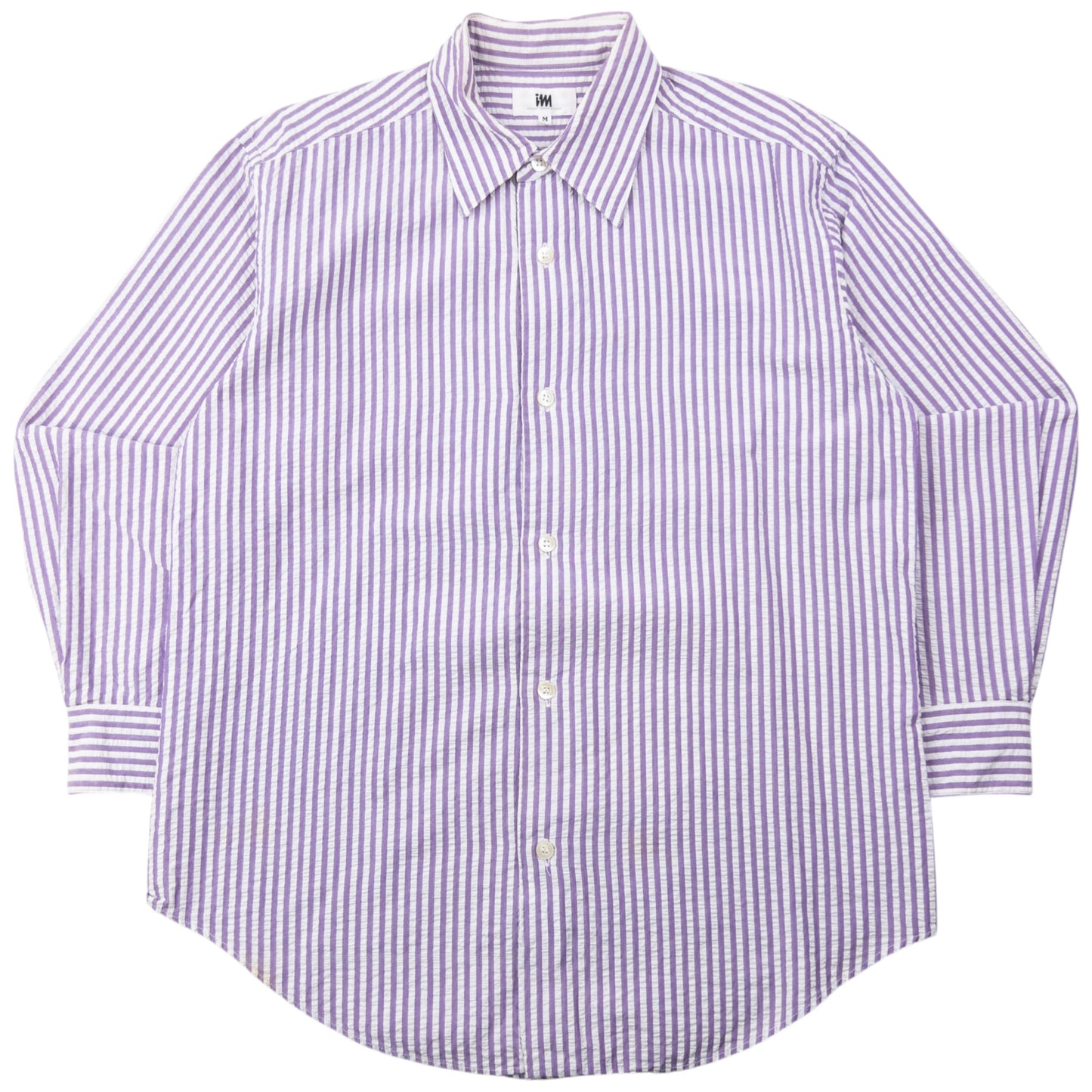 Vintage 90s Issey Miyake Striped Long Sleeve Button Up Shirt Size S