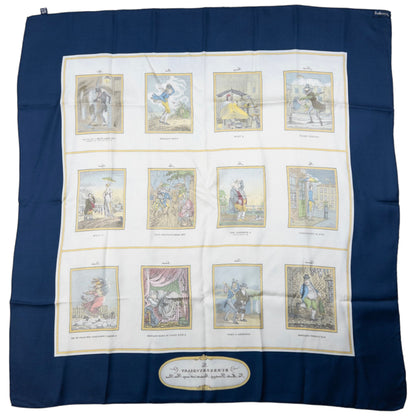 Vintage Burberry Diary Golden Jubilee Silk Scarf