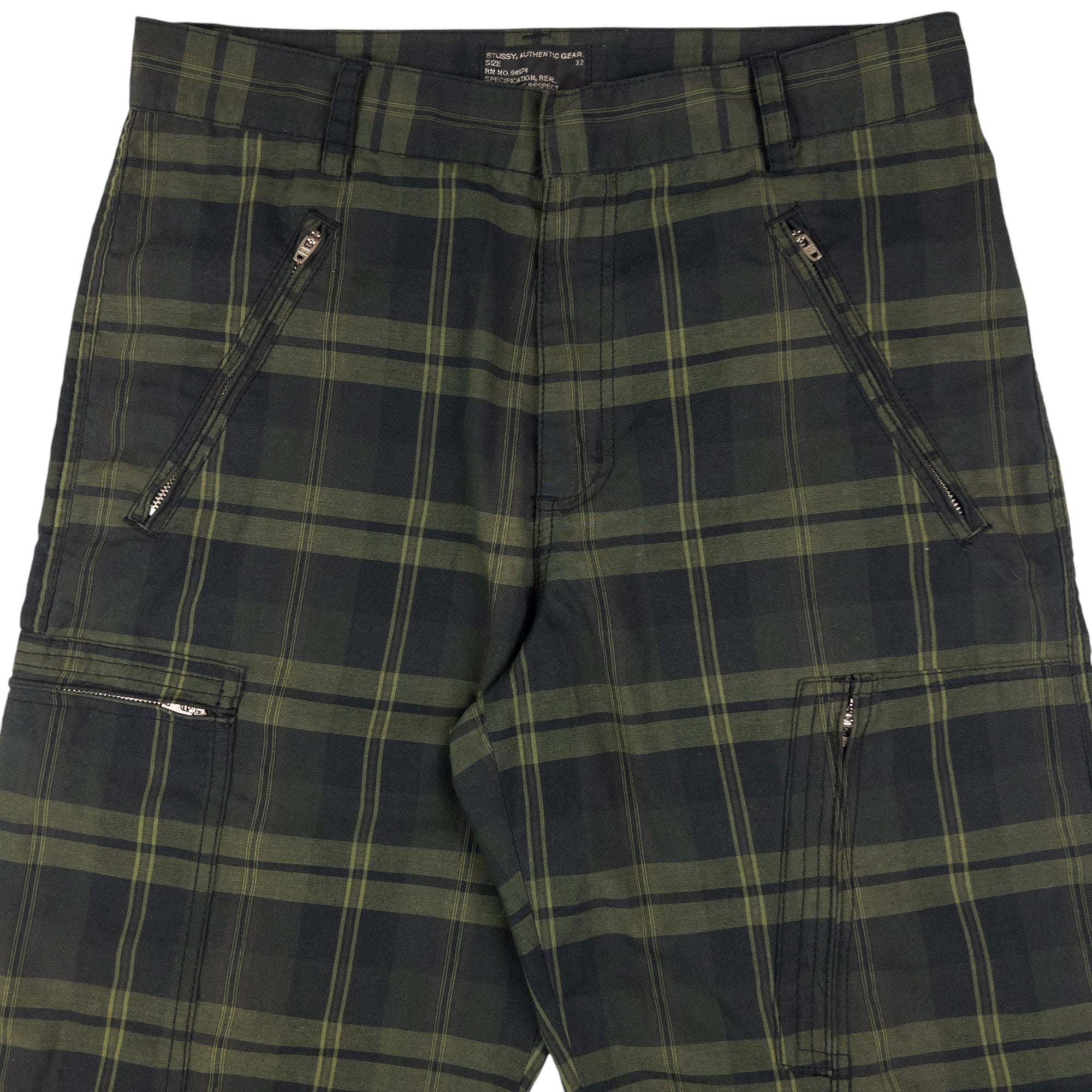 Vintage Stussy Checkered Mutli Pocket Cargo Trousers Size W32