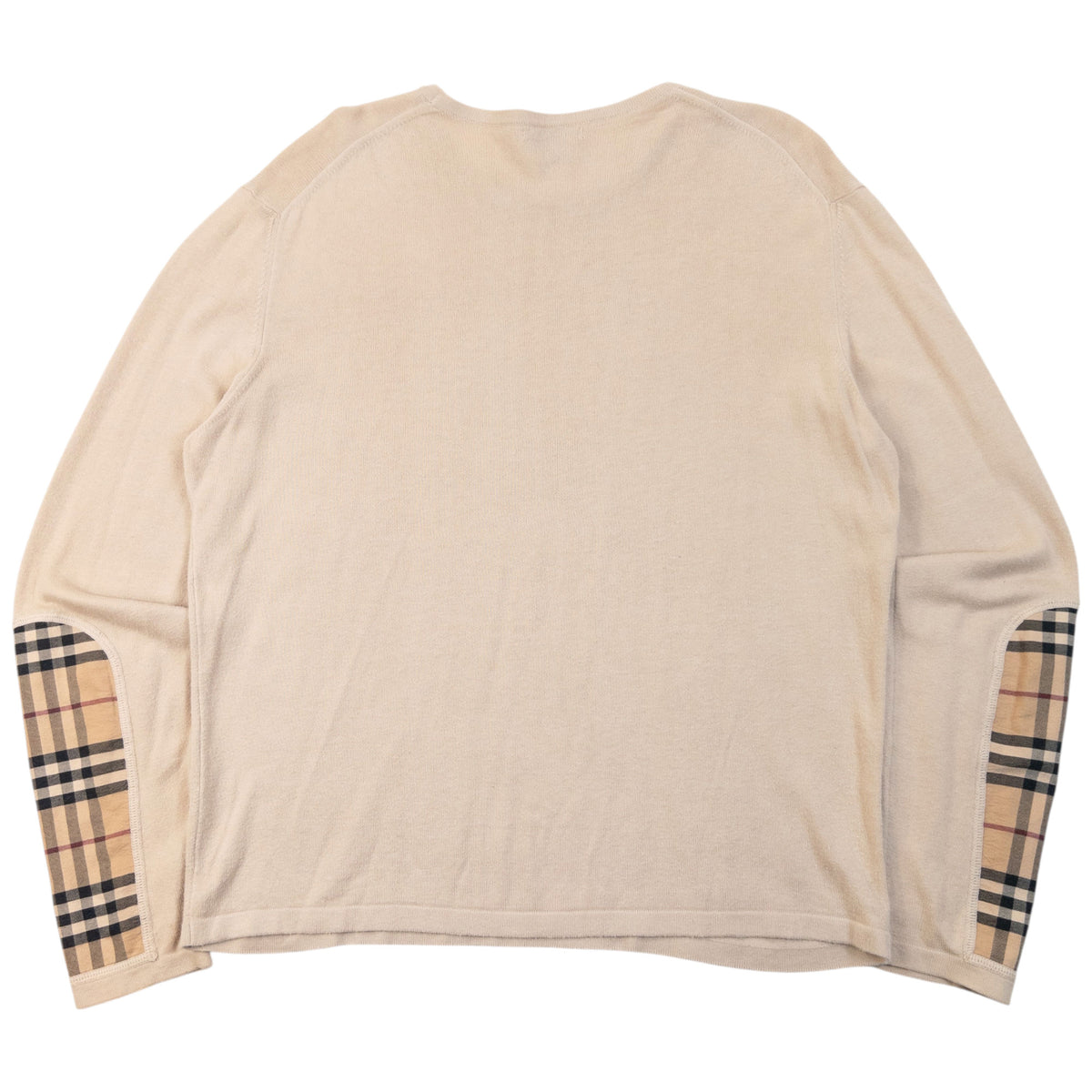 Vintage 2000s Burberry Nova Check Sleeve Patch Jumper Size S