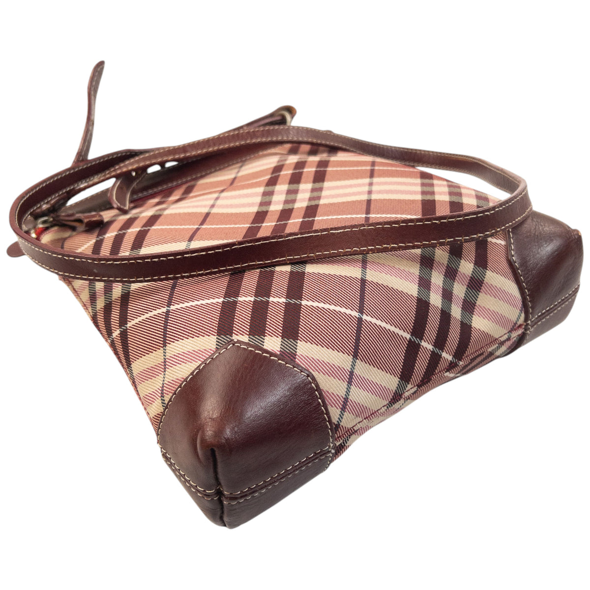 Vintage Burberry Blue Label Nova Check schoudertas uit de jaren 2000