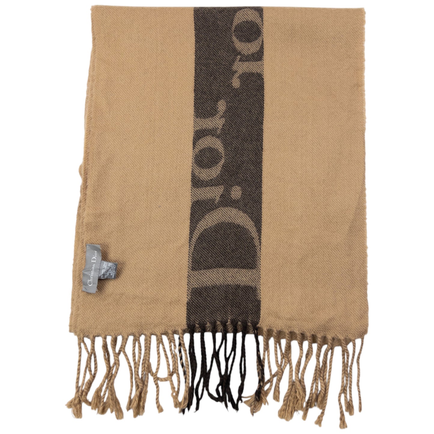 Vintage 2000s Dior Wool Tassel Scarf