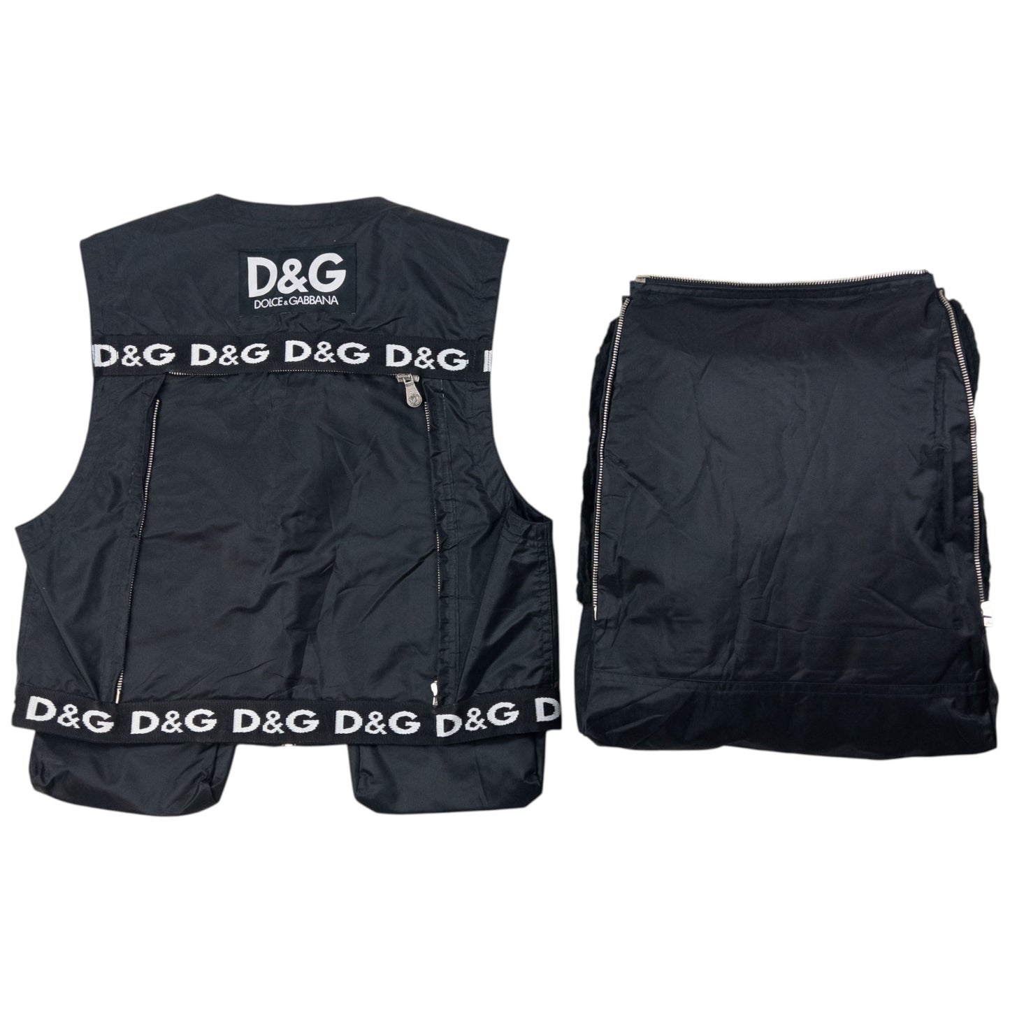 Vintage 90s Dolce & Gabbana Detachable Backpack Gilet Vest Size S
