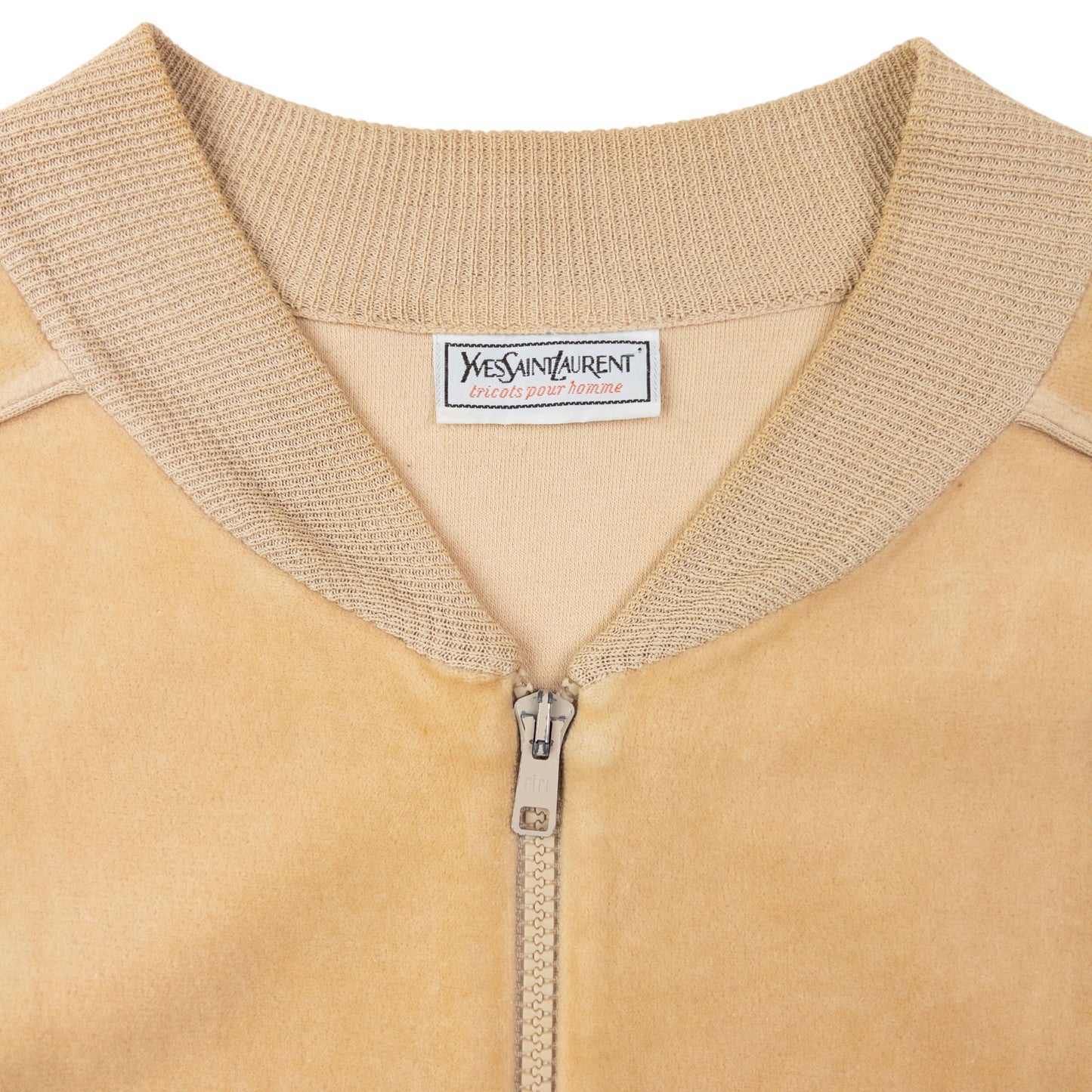 Vintage 80s YSL Yves Saint Laurent Velour Bomber Jacket Size M