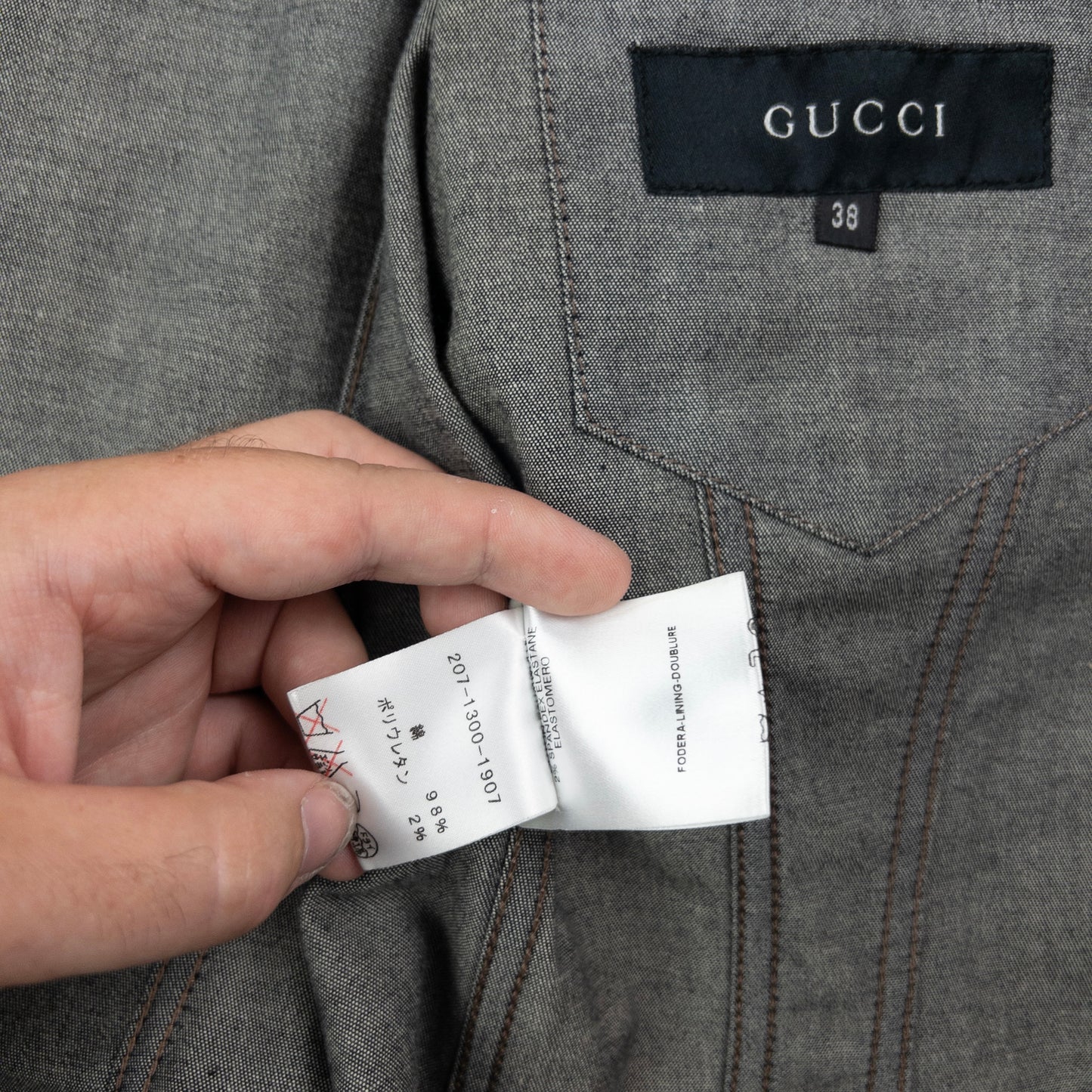 Vintage SS2000 Gucci Denim Jacket Womens Size S