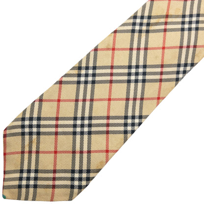 Vintage 2000s Burberry Nova Check Silk Tie