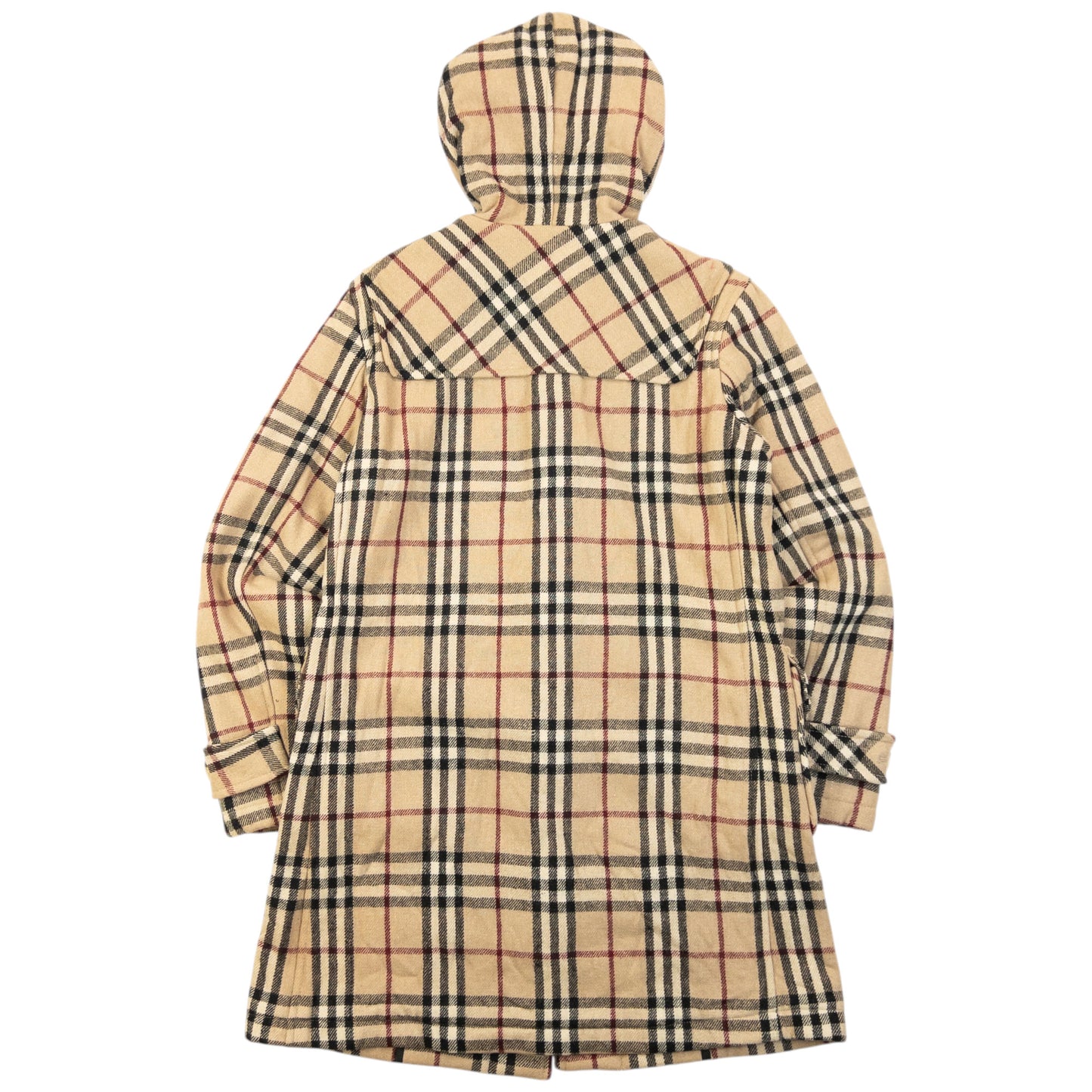 Vintage 2000s Burberry Fleece Lined Nova Check Duffle Jacket Womens Size M