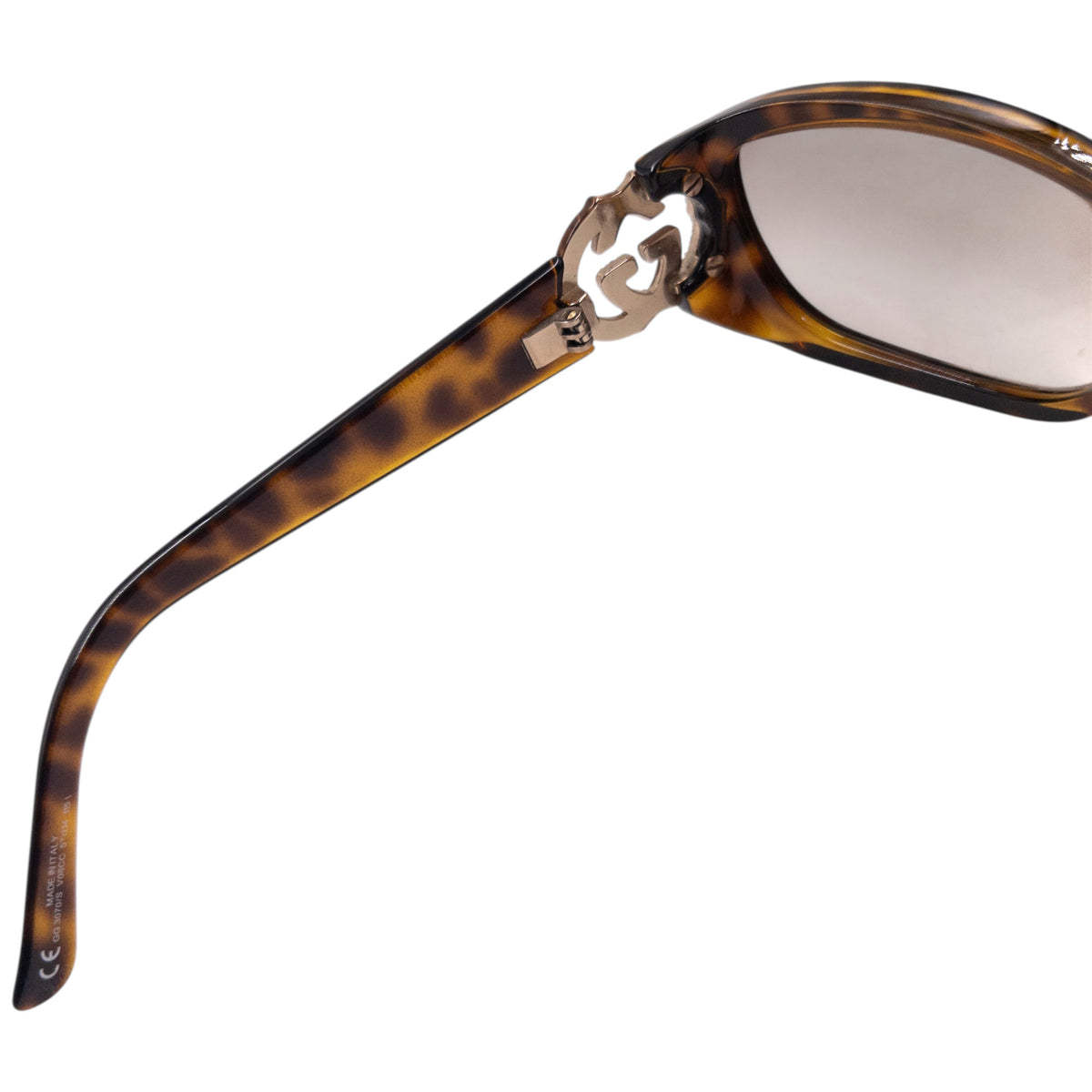 Vintage 2000s Gucci Diamanté Tortoise Shell Sunglasses