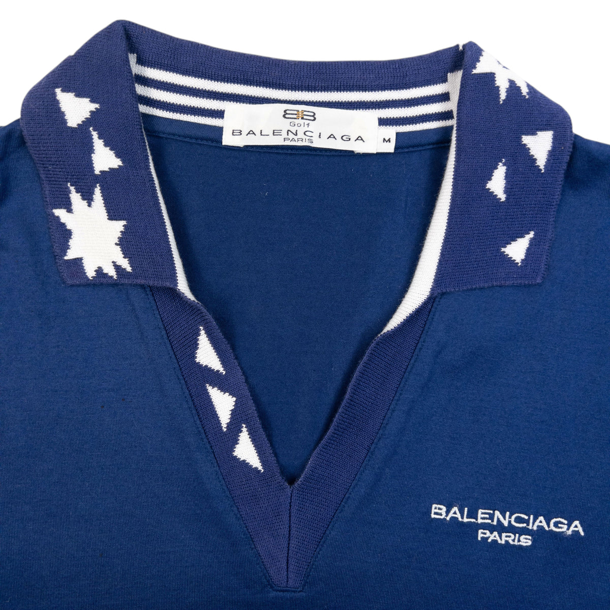 Vintage 90s Balenciaga Golf Polo Shirt SAMPLE in blue, photo 3