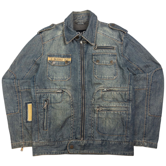 Vintage Dolce & Gabbana Zip Up Denim Jacket Size M