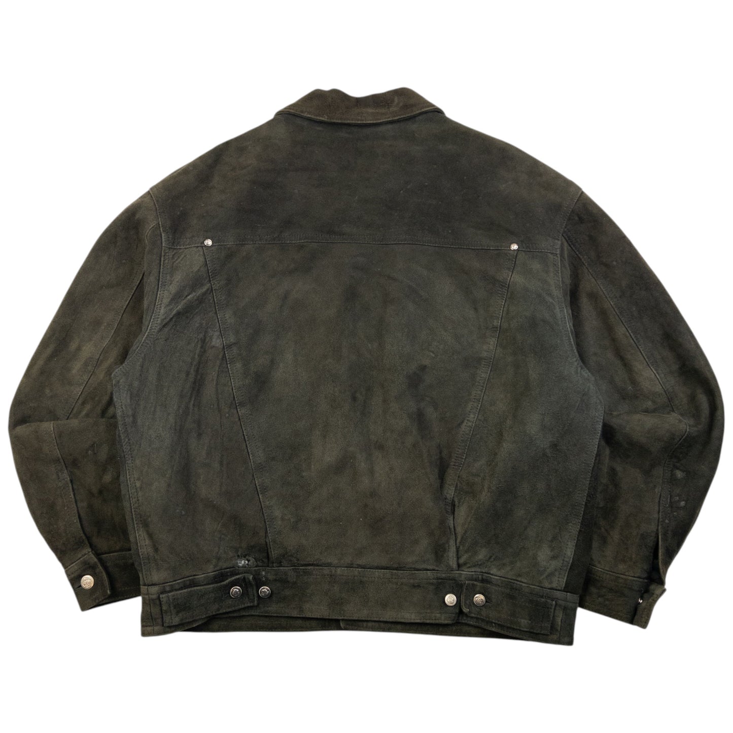 Vintage 2000s Versace Jeans Couture Button Up Suede Jacket Size XL