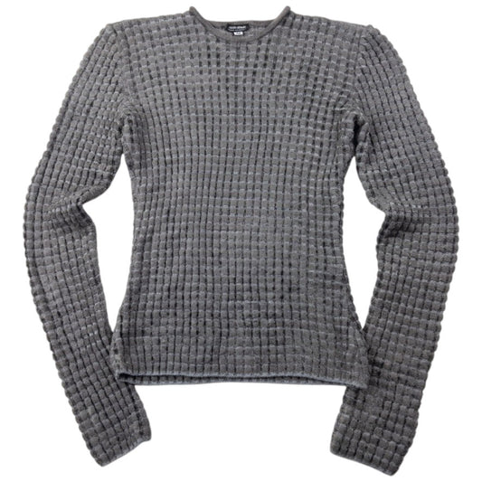 Vintage Giorgio Armani Waffle Fleece Jumper Womens Size M