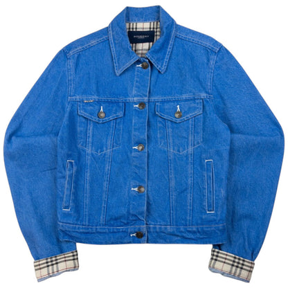 Vintage Burberry Button Up Denim Jacket Womens Size S