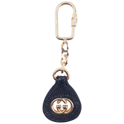 Vintage 90s Gucci Leather Tag Carabiner Key Ring