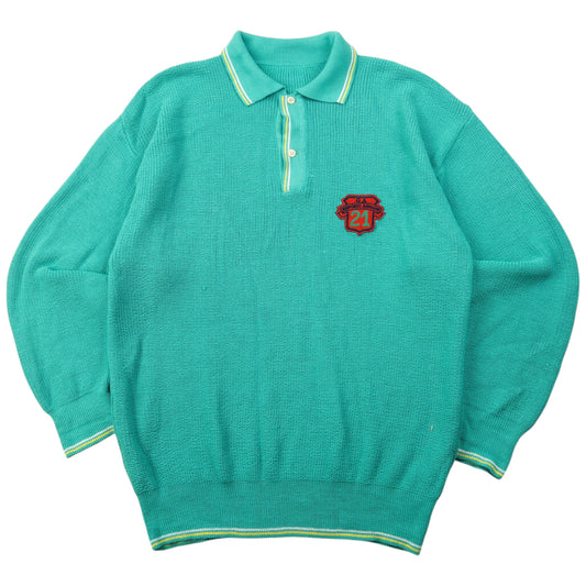 Vintage 80s Emporio Armani Knitted Polo Jumper Size M