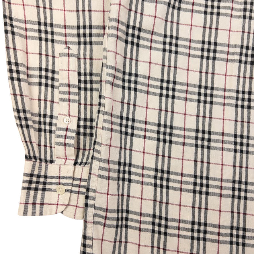 Vintage Burberry Nova Check Long Sleeve Button Up Shirt Size S