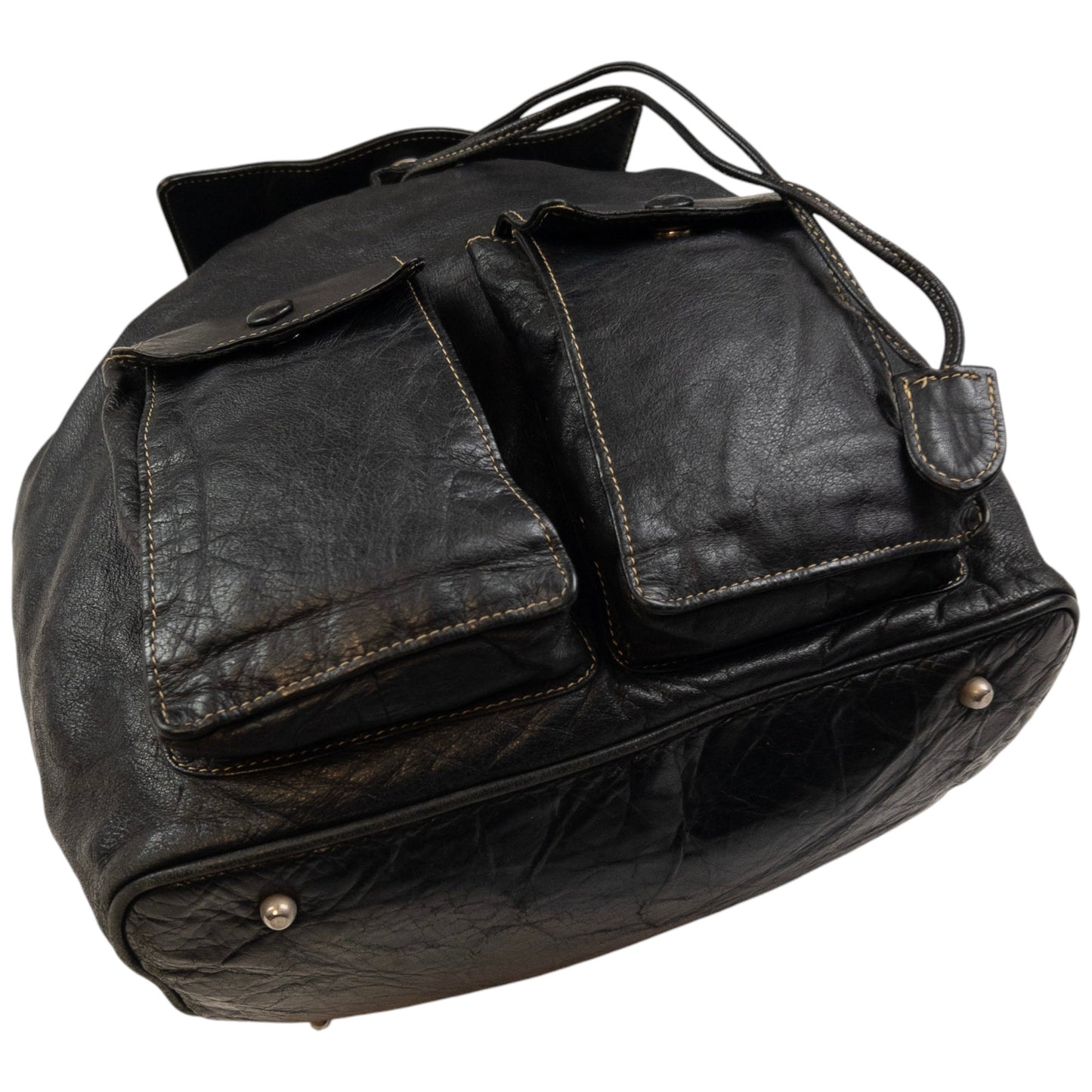 Vintage Jean Paul Gaultier Leather Bucket Backpack