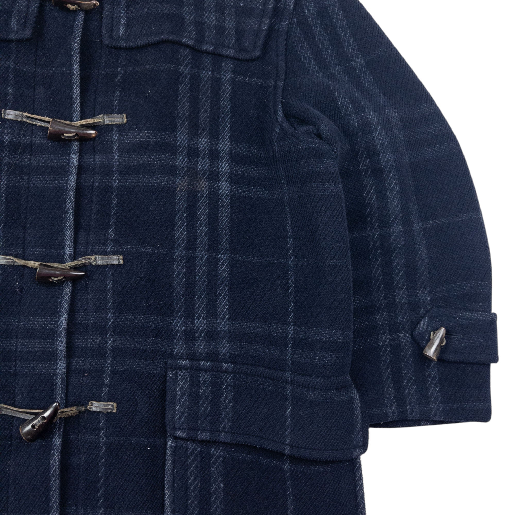 Vintage 2000s Burberry Nova Check Wool Duffle Jacket Size L